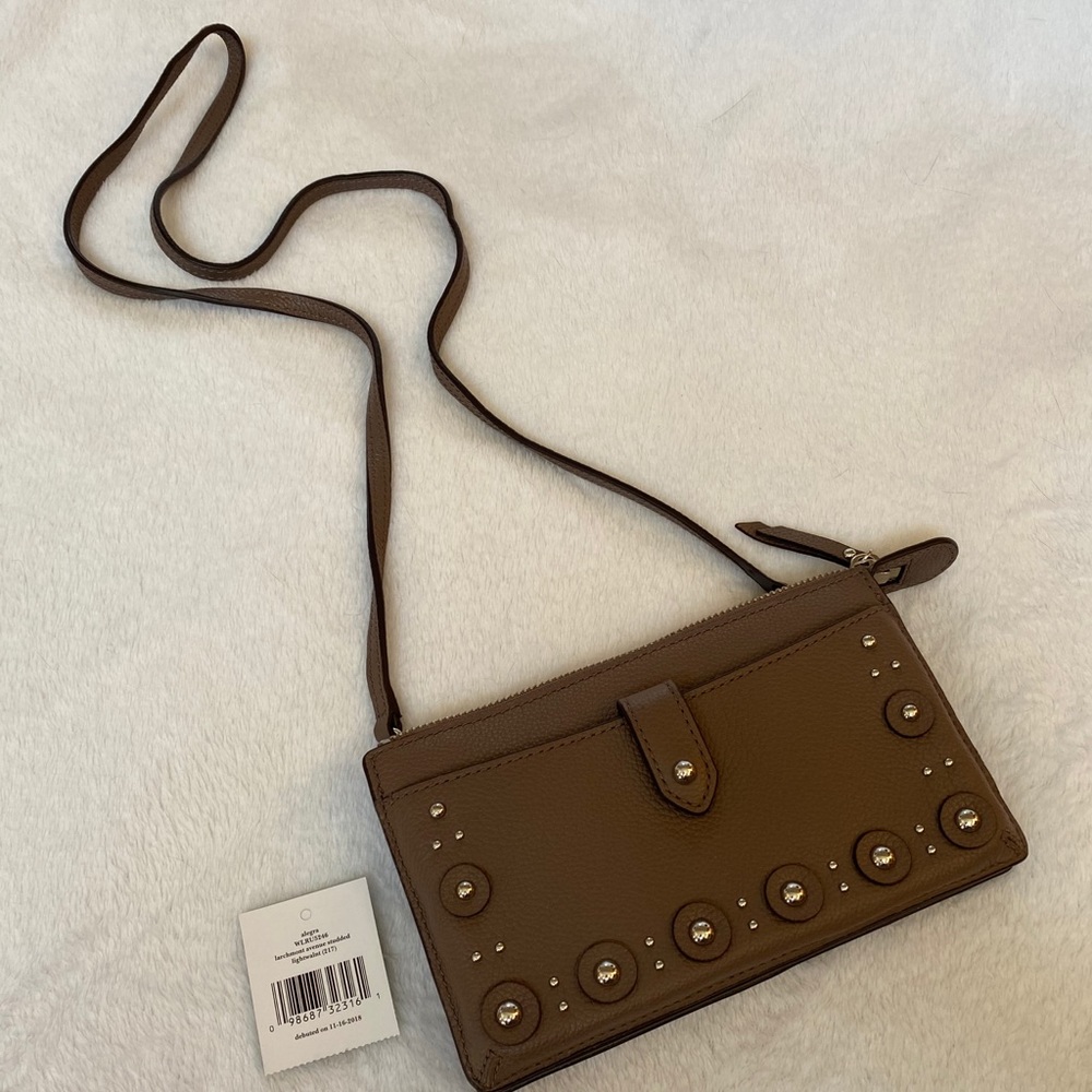 Kate Spade larchmont avenue studded lightwalnt